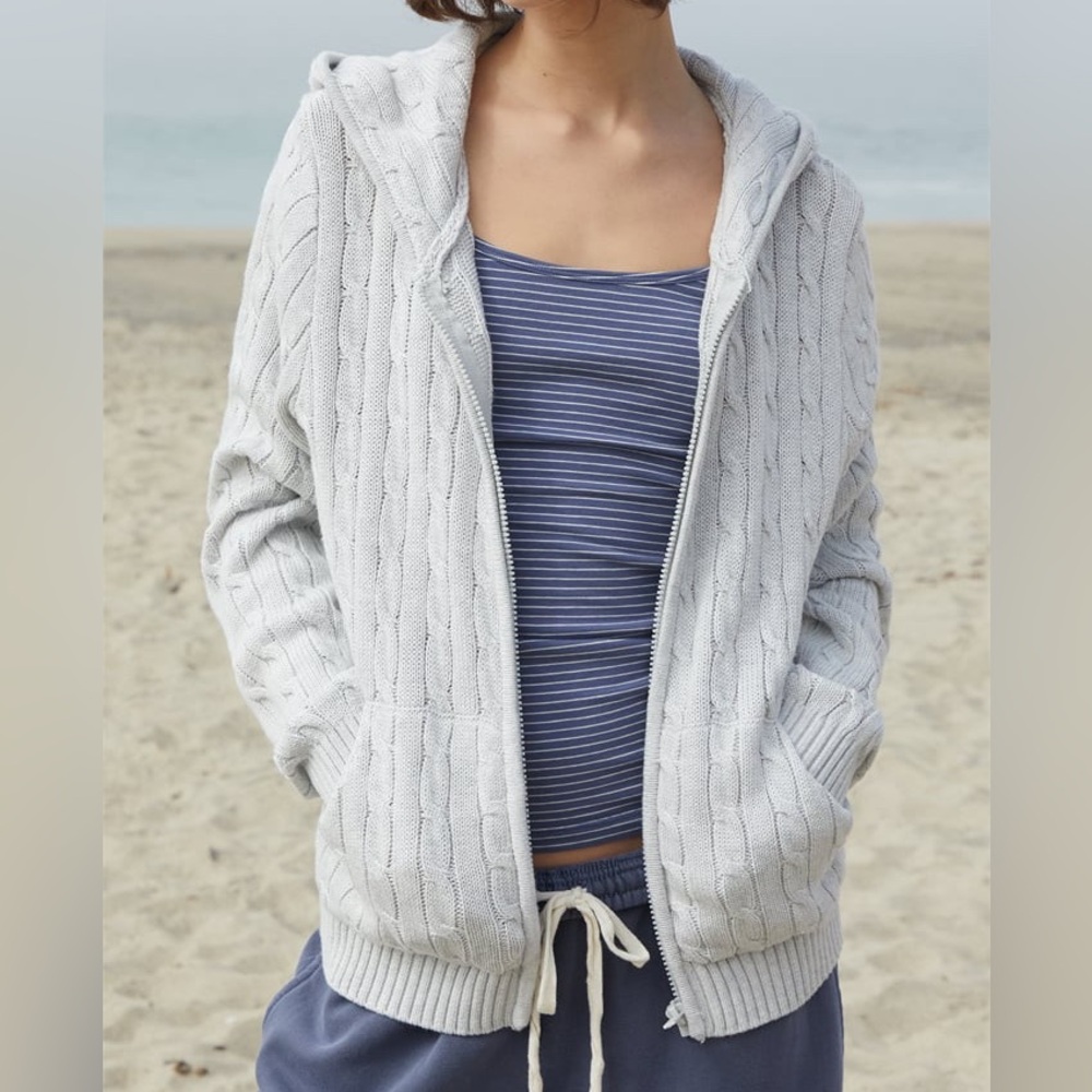 Brandy Melville John Galt Cable Zip Up